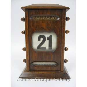  Oak Wooden Victorian Calendar