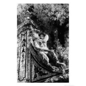  Statue at Villa Garzoni, Tuscany, Italy Giclee Poster 