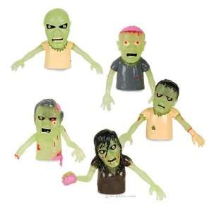   Glow Zombie Finger Puppet Set Walking Dead Evil Goth 