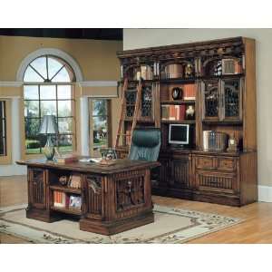 Barcelona 7Pc Office Wall Unit With Double Pedestal 
