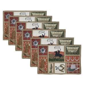  Park B. Smith Western 6 Piece Tapestry Placemat Set, 12 1 