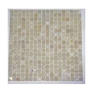   Sample of 5/8 x 5/8 White Onyx Polished Mosaic Tiles 
