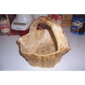  hand carved wood basket 2.99 