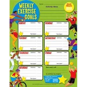  Weekly Exercise Chart Incentive Pad Toys & Games
